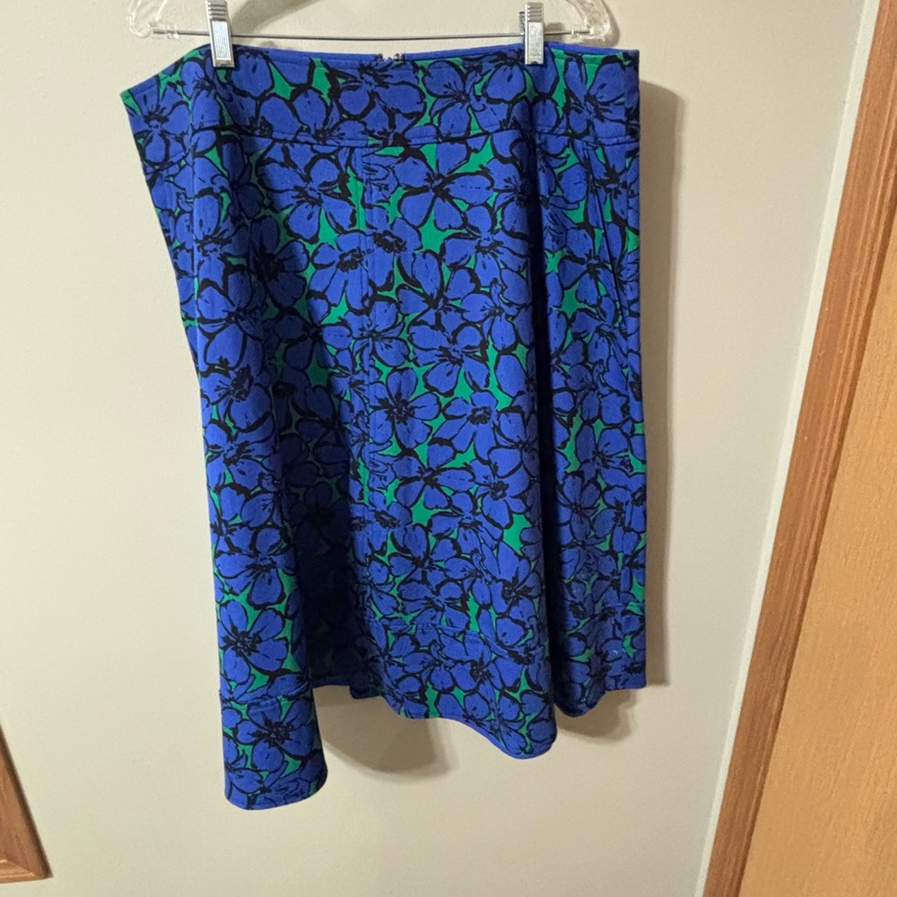 Lane Bryant Blue Midi A-Line Skirt for Work